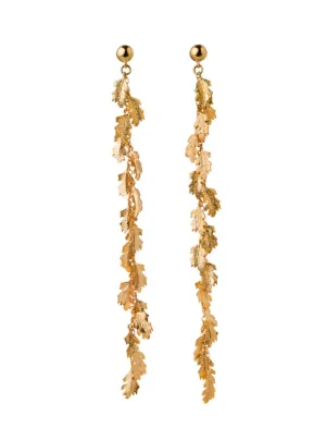 Karen Walker Schmuck Karen Walker - Blatt Tropfen Ohrringe - Gold Plated