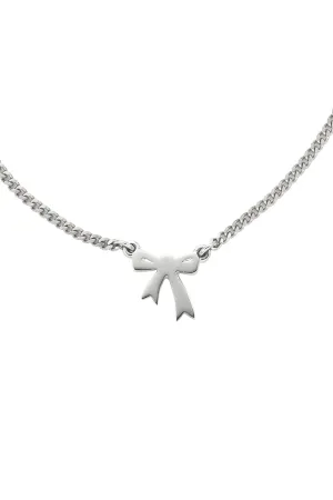 Karen Walker Schmuck Karen Walker Mini Schleifenkette - Silber