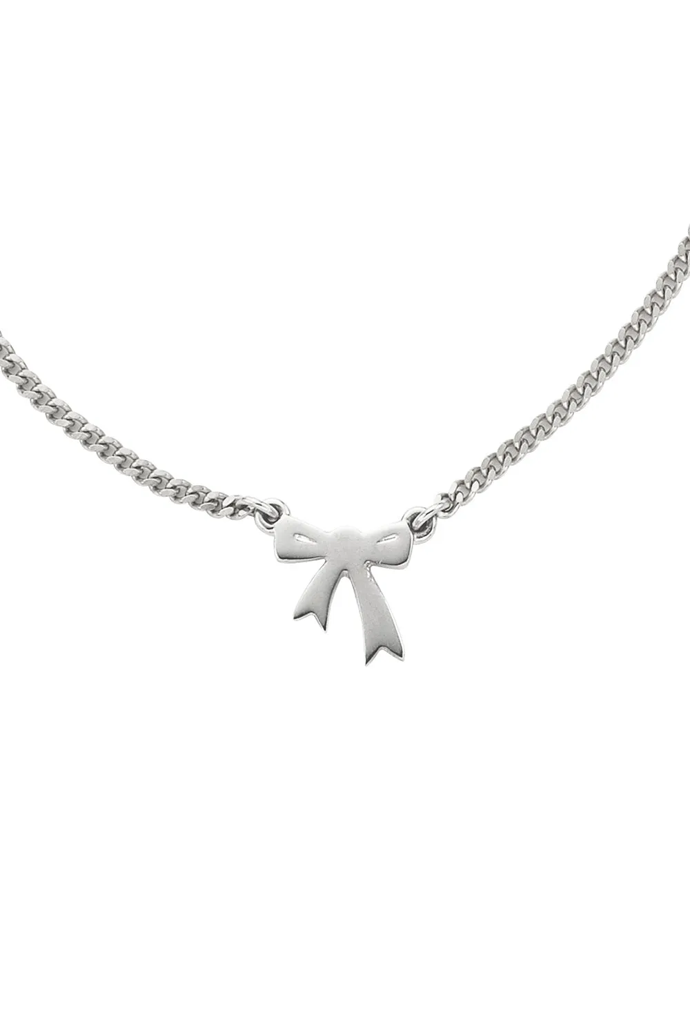 Karen Walker Schmuck Karen Walker Mini Schleifenkette - Silber