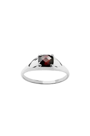 Karen Walker Schmuck Karen Walker - Mini Schachbrett Ring Granat