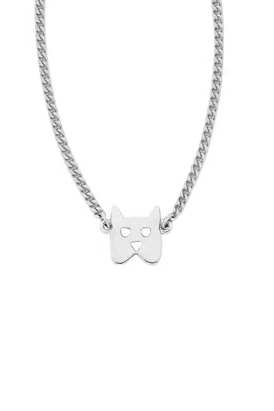 Karen Walker Schmuck Karen Walker Mini Hund Halskette - Silber, 45cm