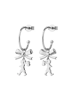 Karen Walker Schmuck Karen Walker - Mini Mädchen Mit Schleife Ohrringe Sterlingsilber