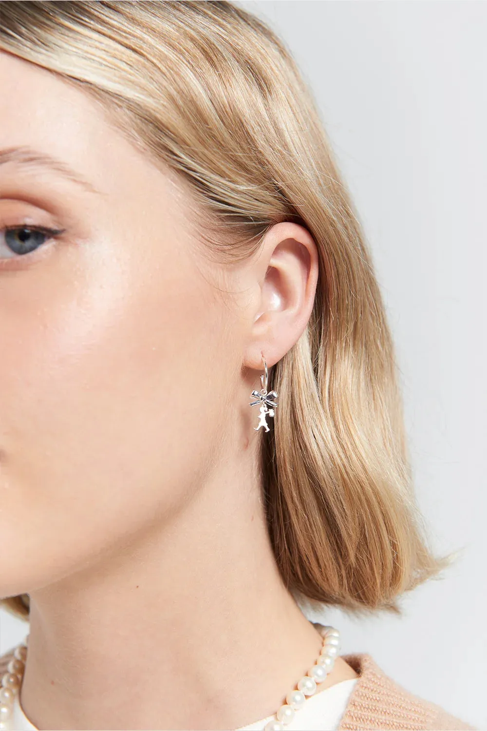 Karen Walker Schmuck Karen Walker - Mini Mädchen Mit Schleife Ohrringe Sterlingsilber
