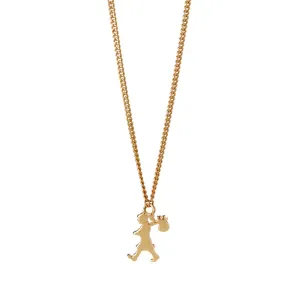 Karen Walker Schmuck Karen Walker - Mini Runaway Girl Halskette 9 Karat Gelbgold
