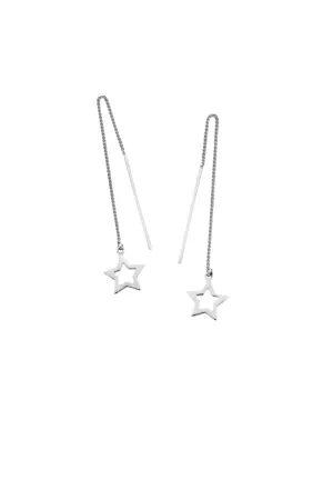 Karen Walker Schmuck Karen Walker Mini Stern Faden Ohrringe - Silber