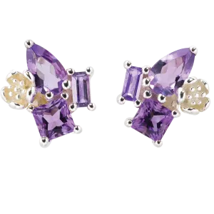 Karen Walker Schmuck Karen Walker Rock Garden Ohrstecker - Silber, Amethyst
