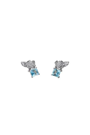 Karen Walker Schmuck Karen Walker Rock Garden Ohrstecker - Silber, Blauer Topas