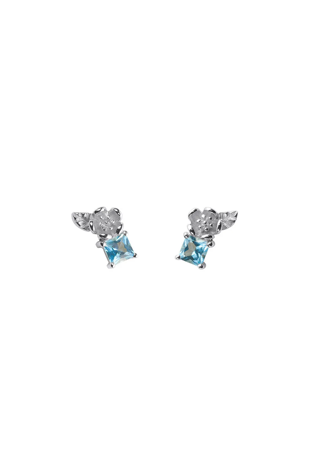 Karen Walker Schmuck Karen Walker Rock Garden Ohrstecker - Silber, Blauer Topas