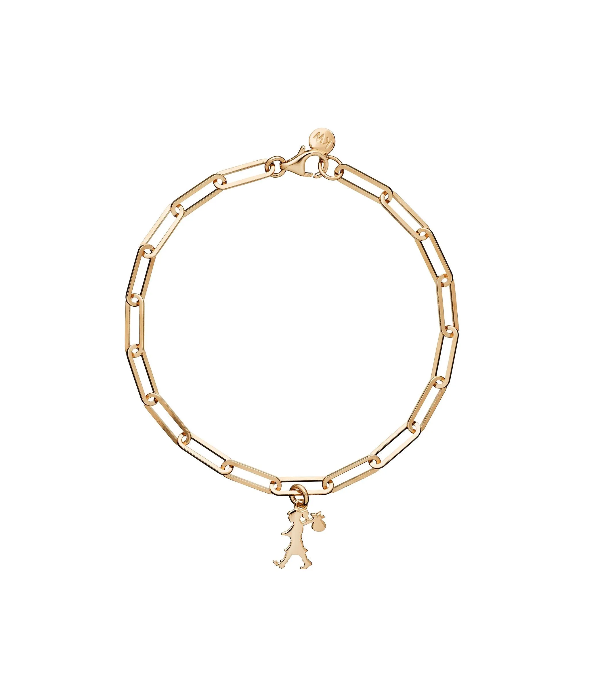 Karen Walker Schmuck Karen Walker - Runaway Girl Charm Armband 9 Karat Gelbgold