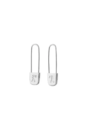 Karen Walker Schmuck Karen Walker - Sicherheitsnadel-Ohrringe Aus Sterling Silber