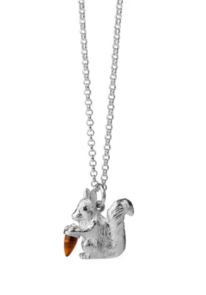 Karen Walker Schmuck Karen Walker - Eichhörnchen Halskette - Silber Tigerauge - Blauer Saphir