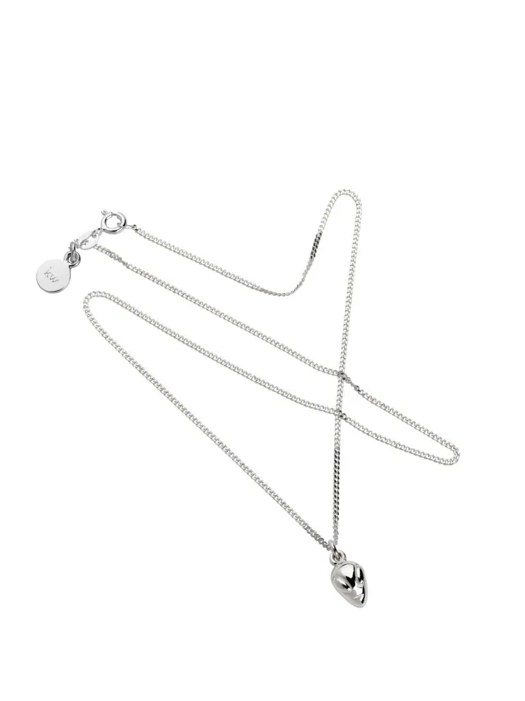 Karen Walker Schmuck Karen Walker - Anhänger aus Sterlingsilber in Alien-Kopf-Form mit 45 cm Kette