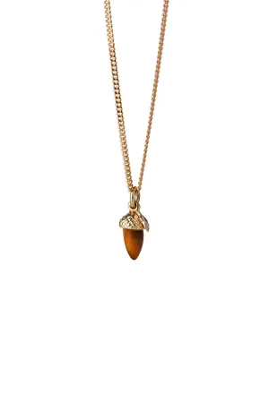 Karen Walker Schmuck Karen Walker - Mikro Eichel und Blatt Halskette Gold