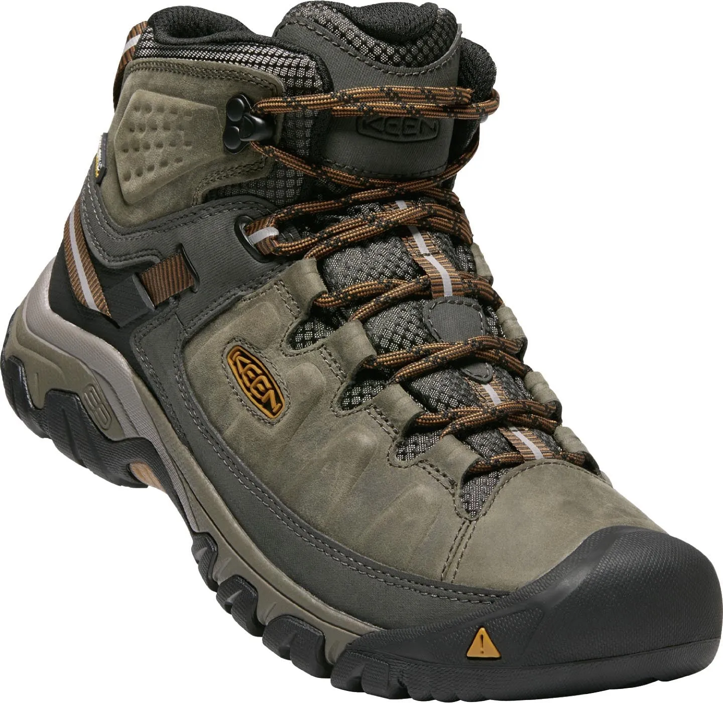 Keen Schuhe Targhee III Mid Wasserdicht Schwarz-Oliv/Goldbraun
