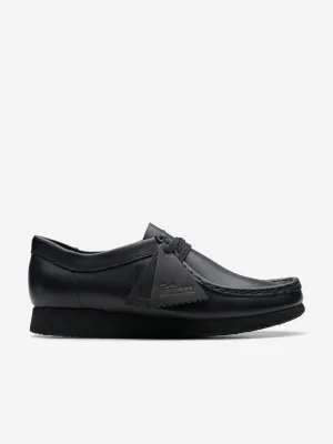 Kinder Wallabee Lederschuhe in Schwarz