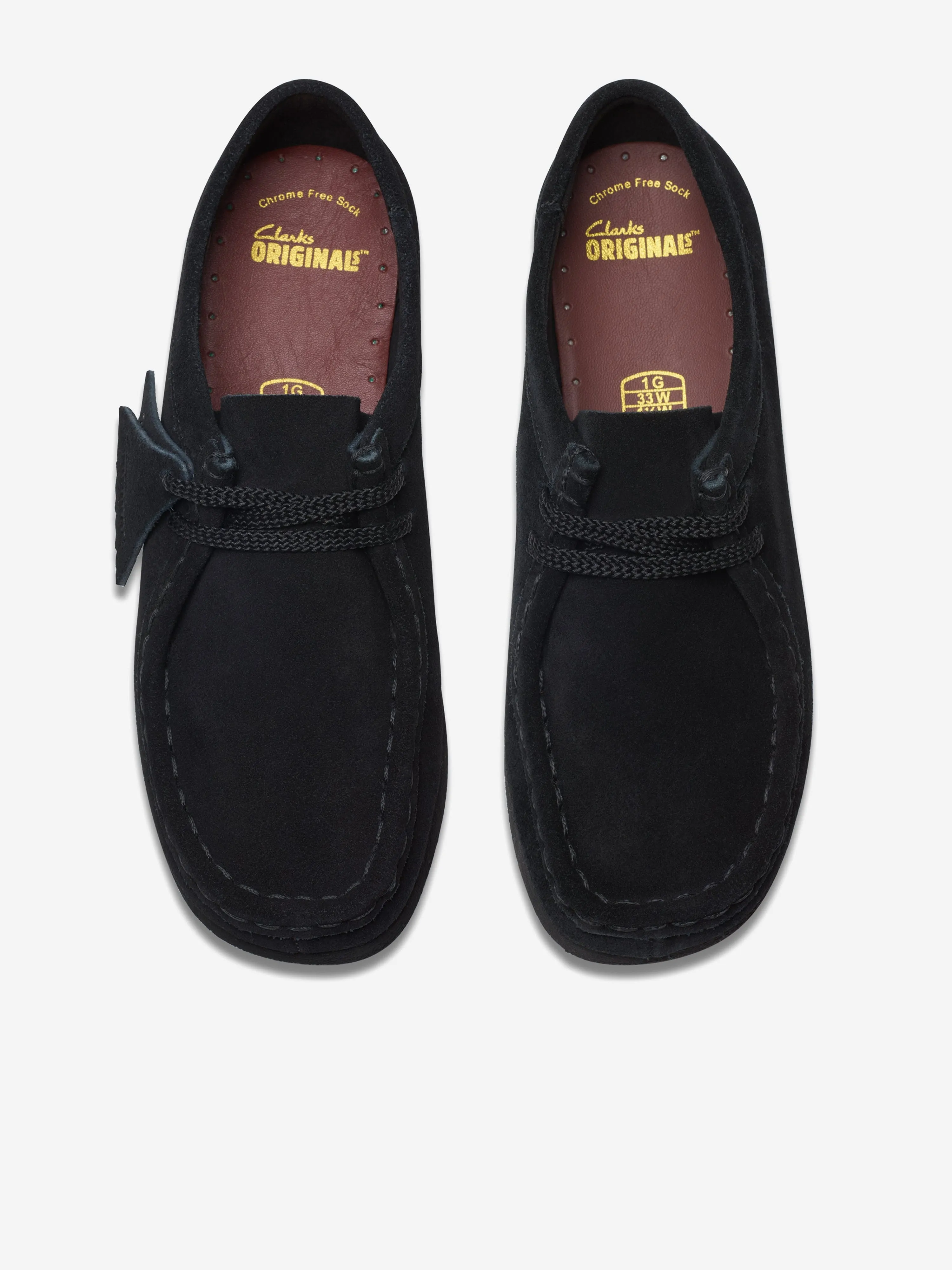 Kinders Suede Wallabee Schuhe in Schwarz