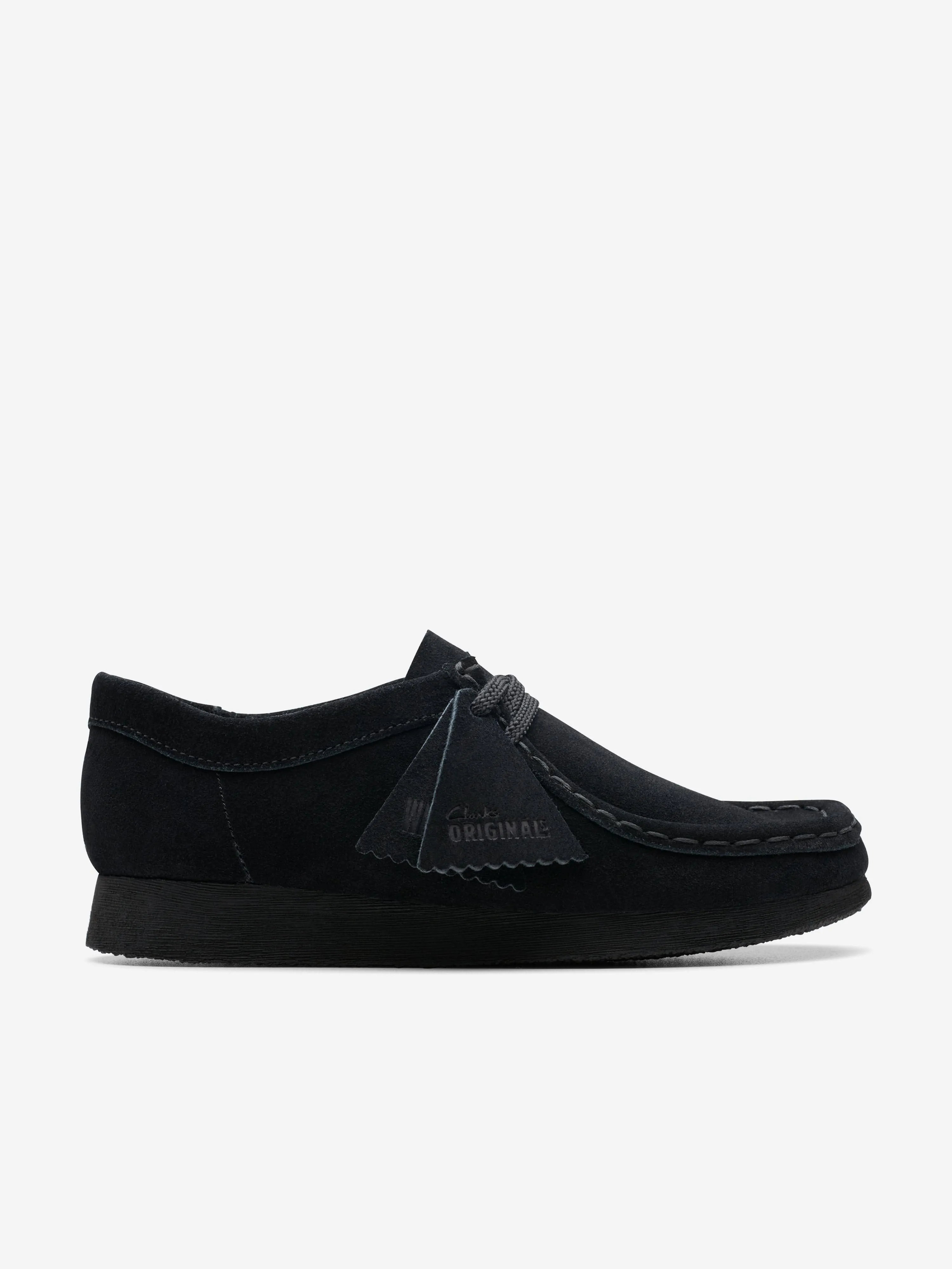 Kinders Suede Wallabee Schuhe in Schwarz