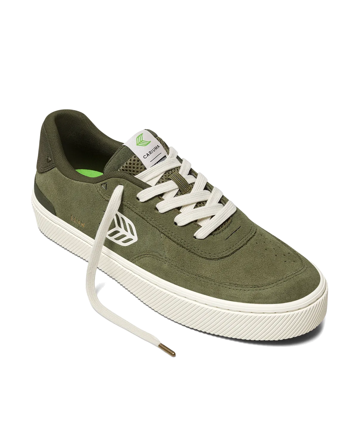 Luan Pro Wildlederschuhe in Olivgrün & Elfenbein