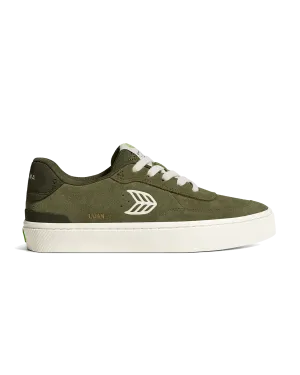 Luan Pro Wildlederschuhe in Olivgrün & Elfenbein