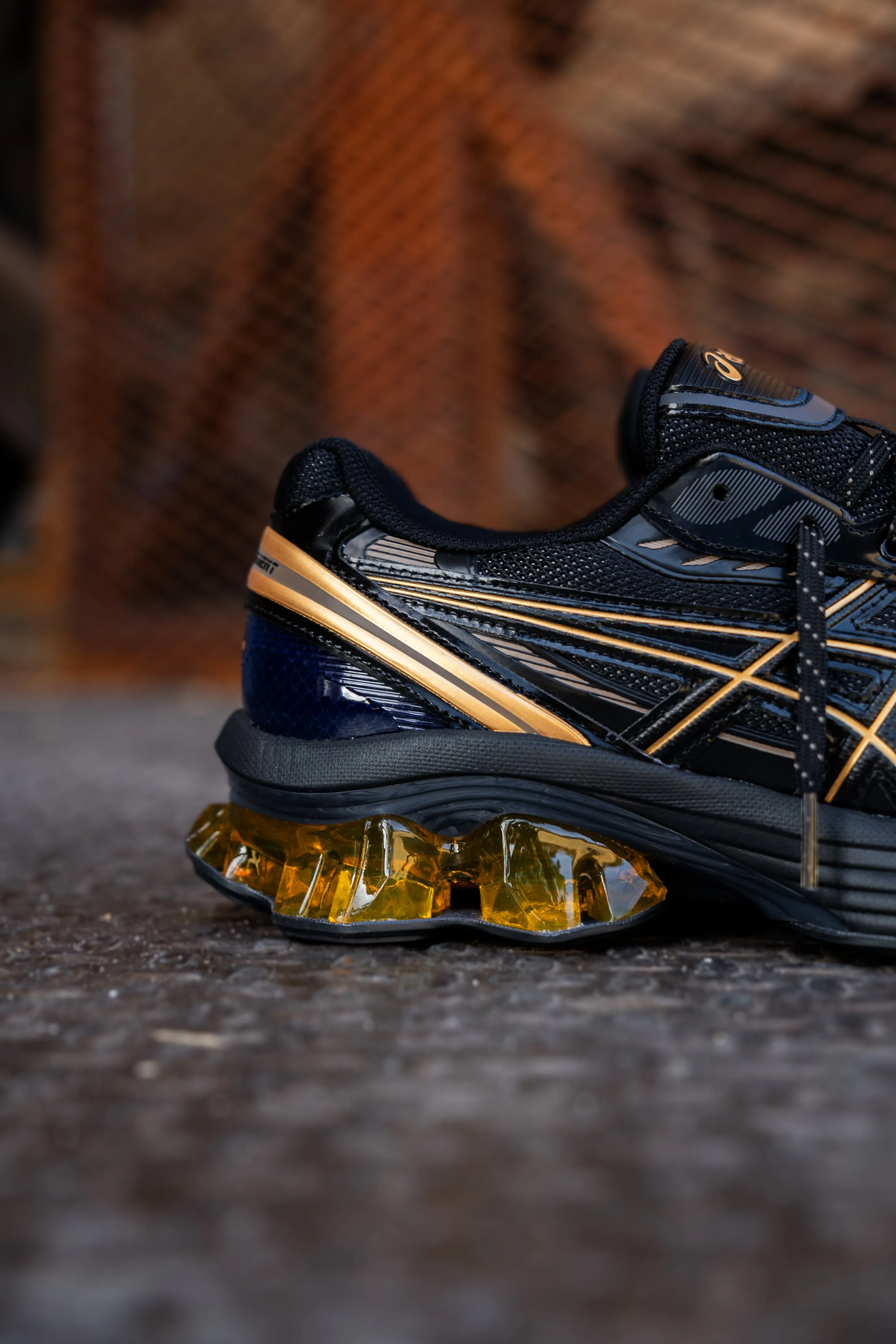 Herren Asics Gel-Kinetic Fluent (Schwarz/Gold) Asics Schuhe