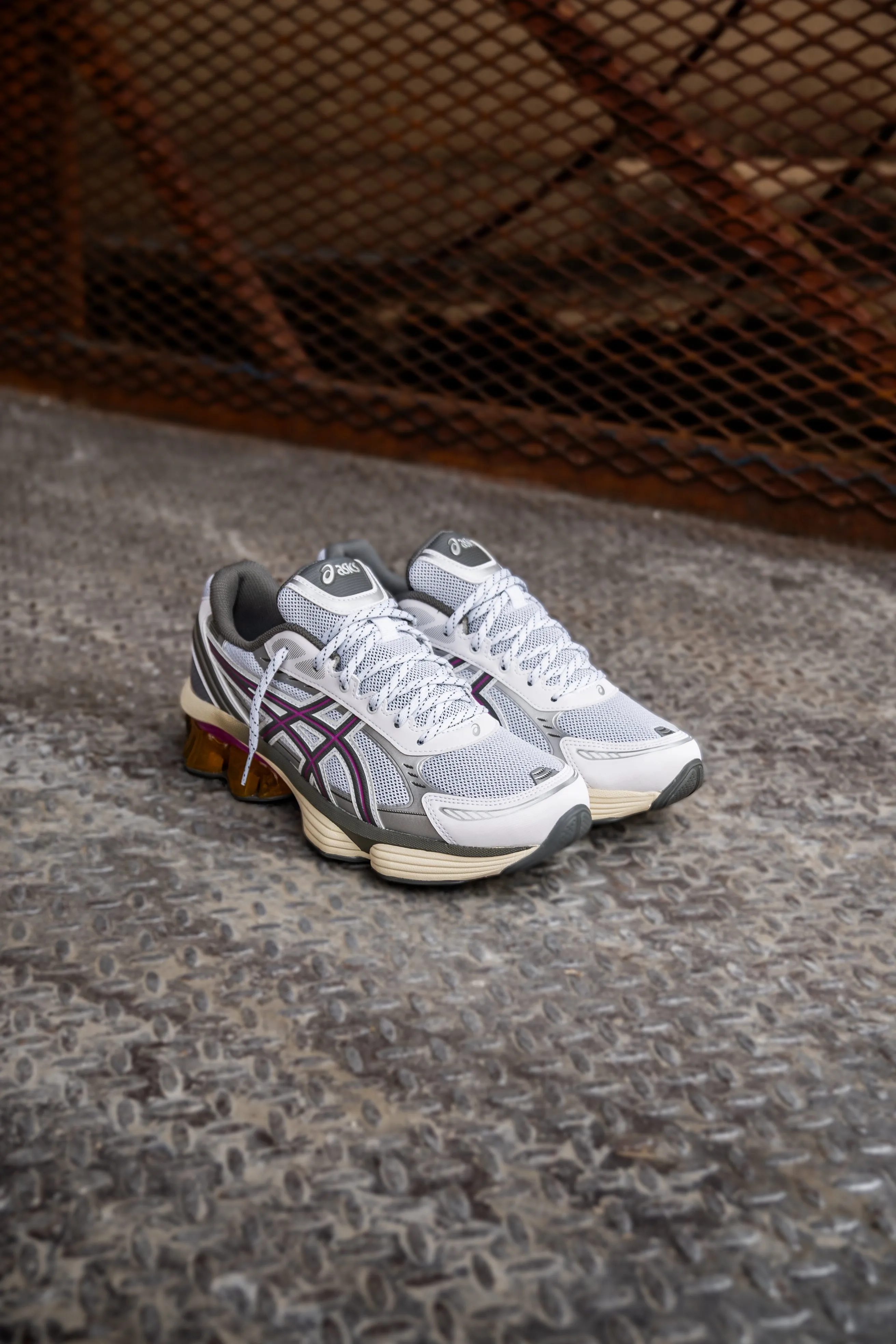 Herren Asics Gel-Kinetic Fluent (Weiß/Trüffelgrau) Asics Schuhe