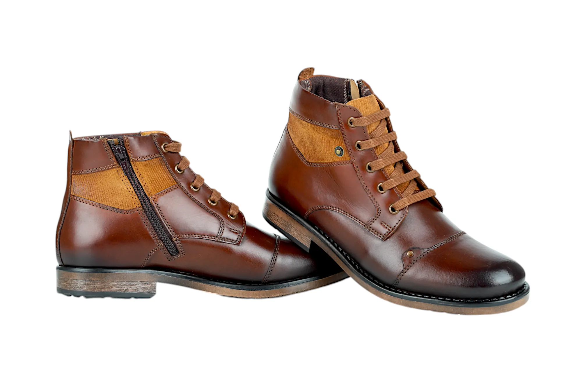 Herren Premium Leder Casual Boot Schuh 91535