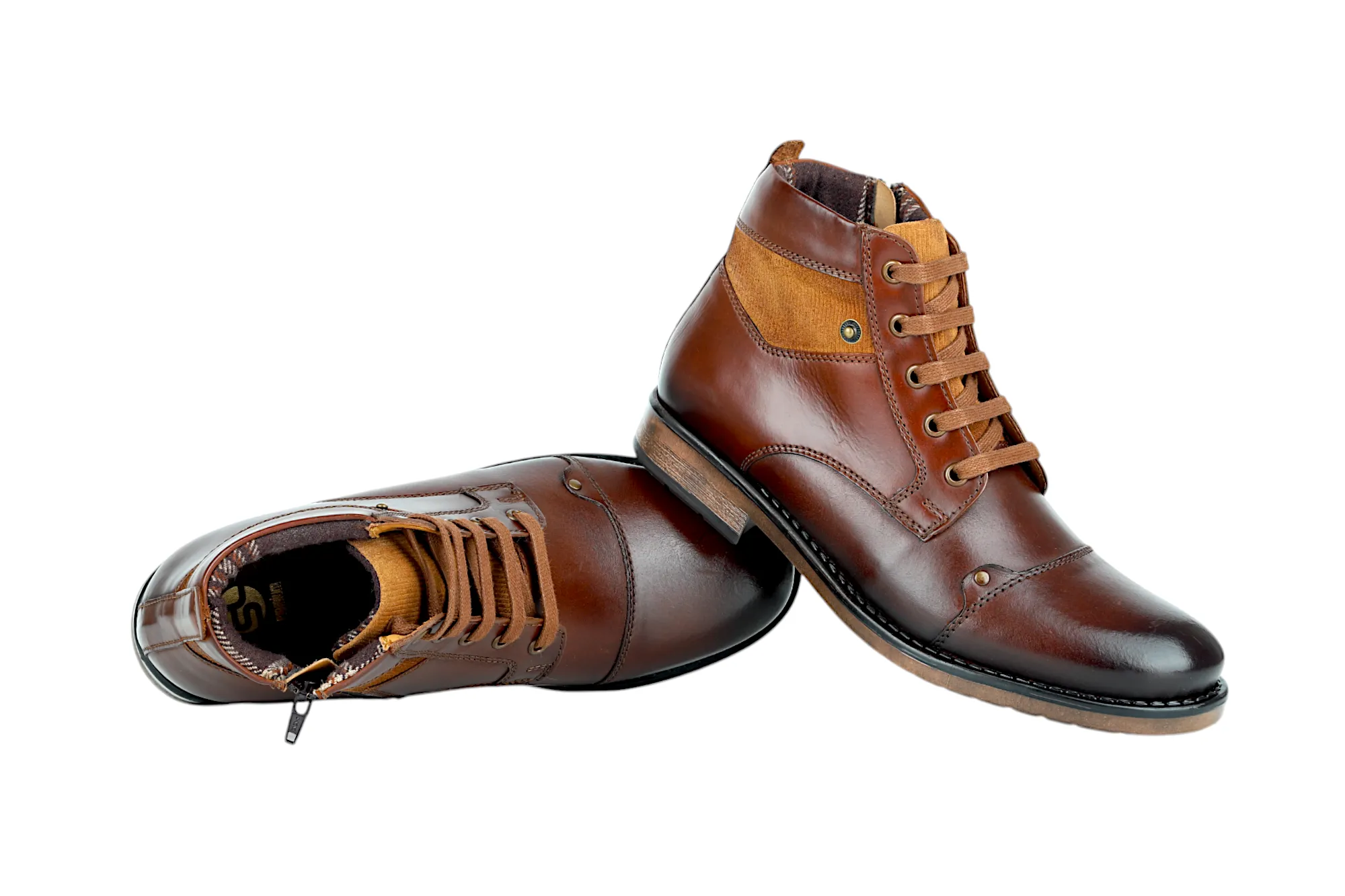 Herren Premium Leder Casual Boot Schuh 91535
