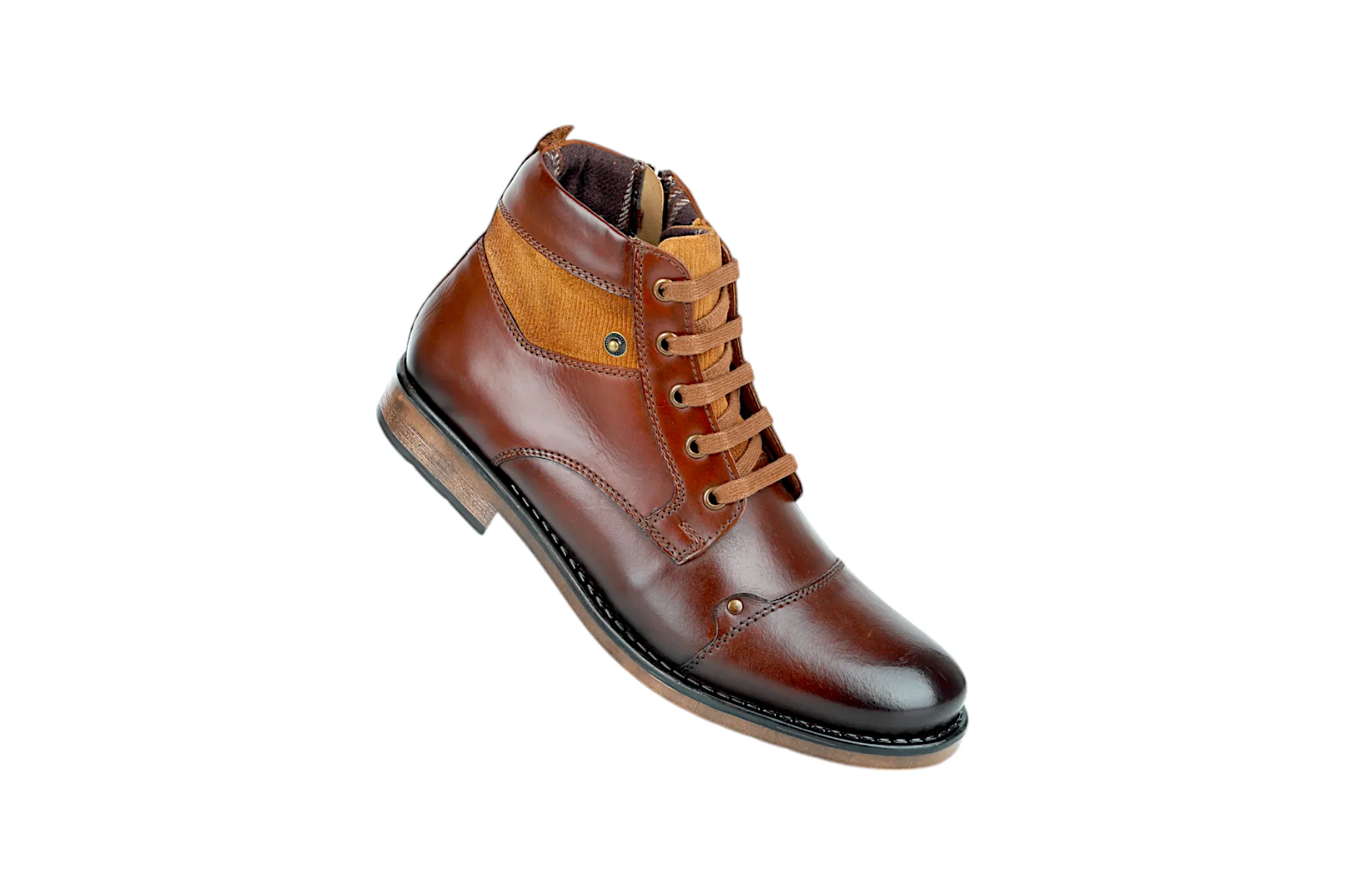 Herren Premium Leder Casual Boot Schuh 91535