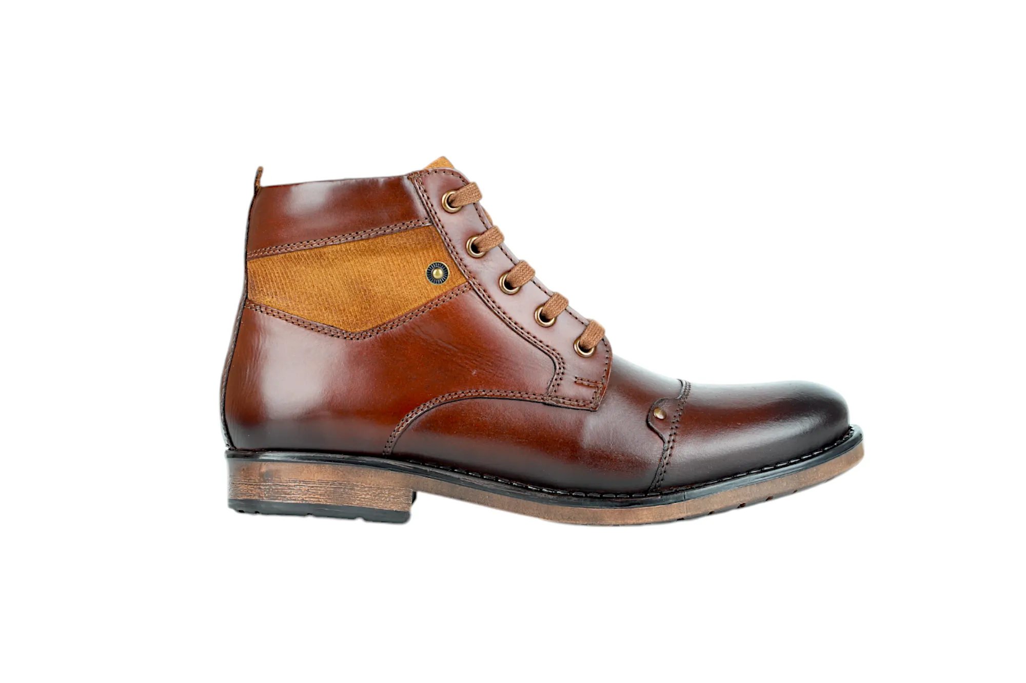 Herren Premium Leder Casual Boot Schuh 91535