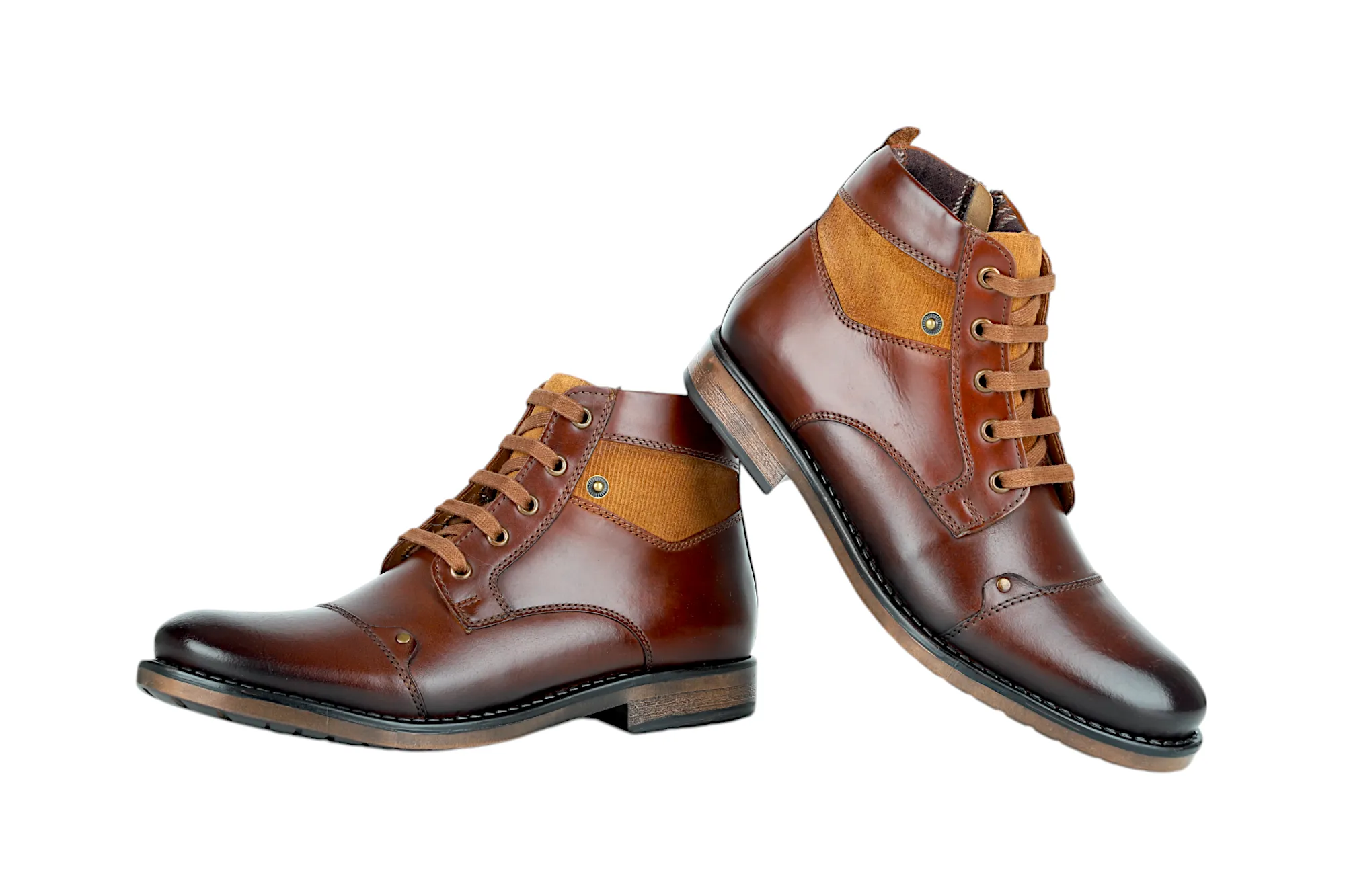 Herren Premium Leder Casual Boot Schuh 91535