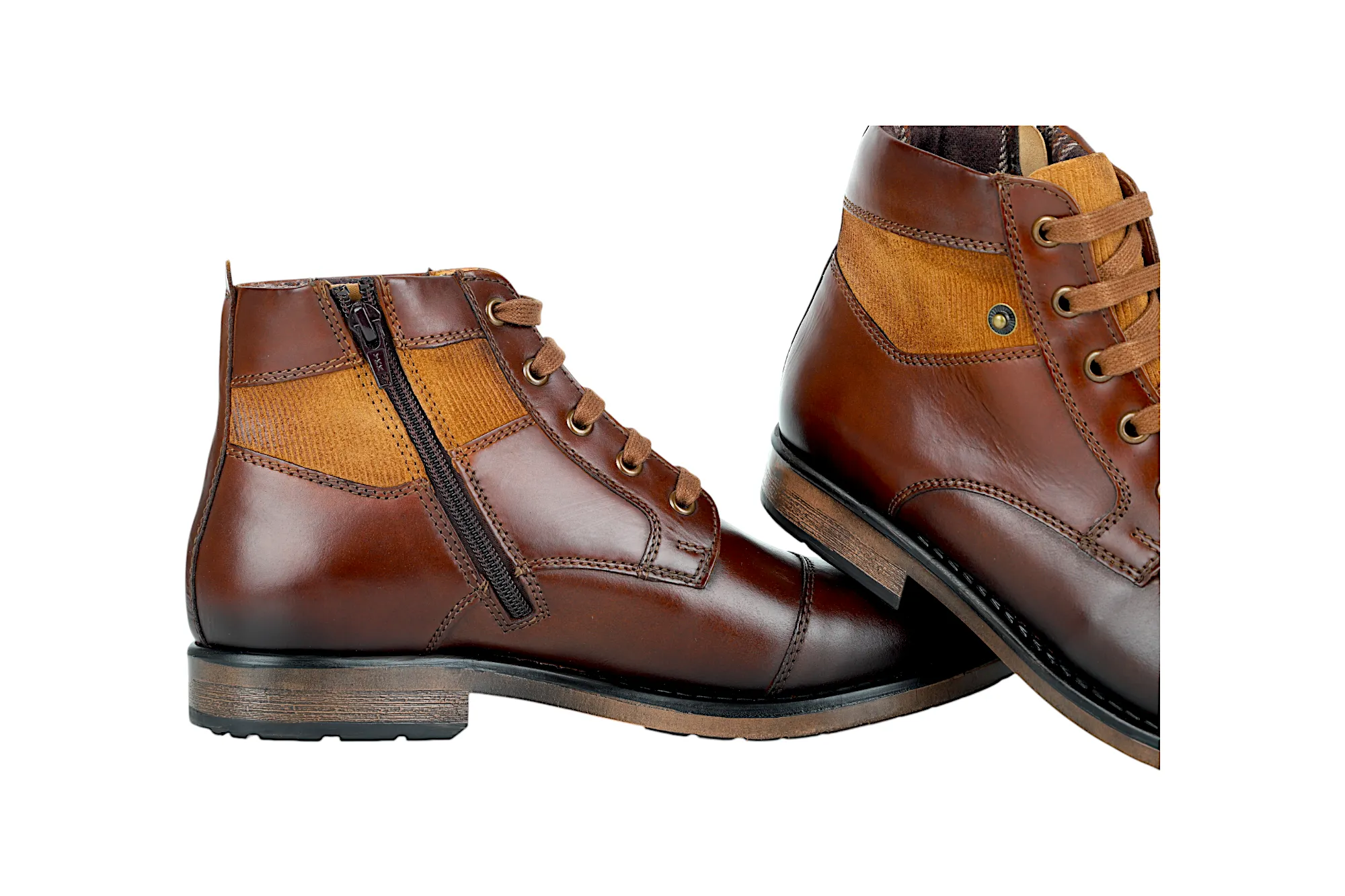Herren Premium Leder Casual Boot Schuh 91535