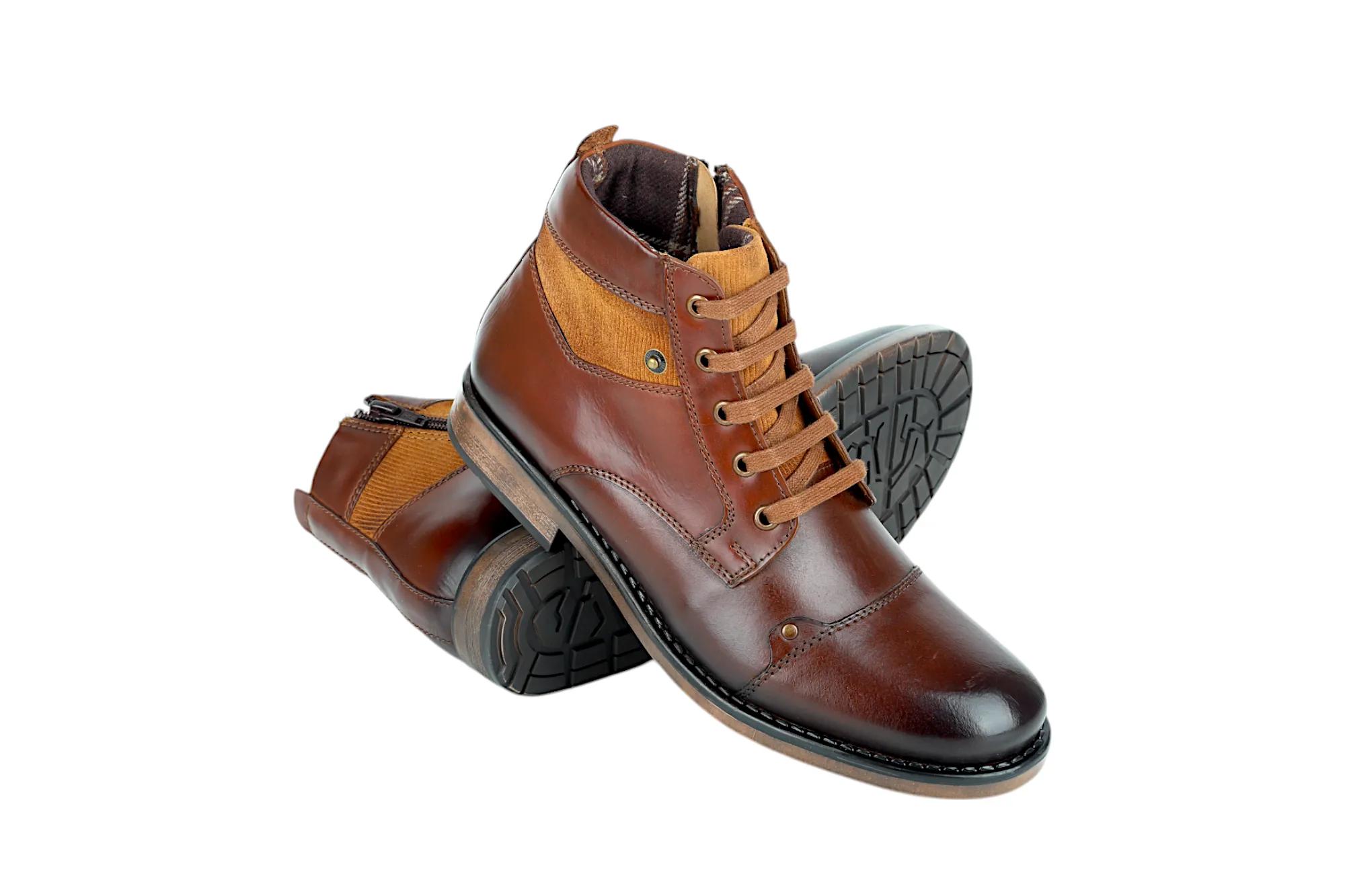 Herren Premium Leder Casual Boot Schuh 91535