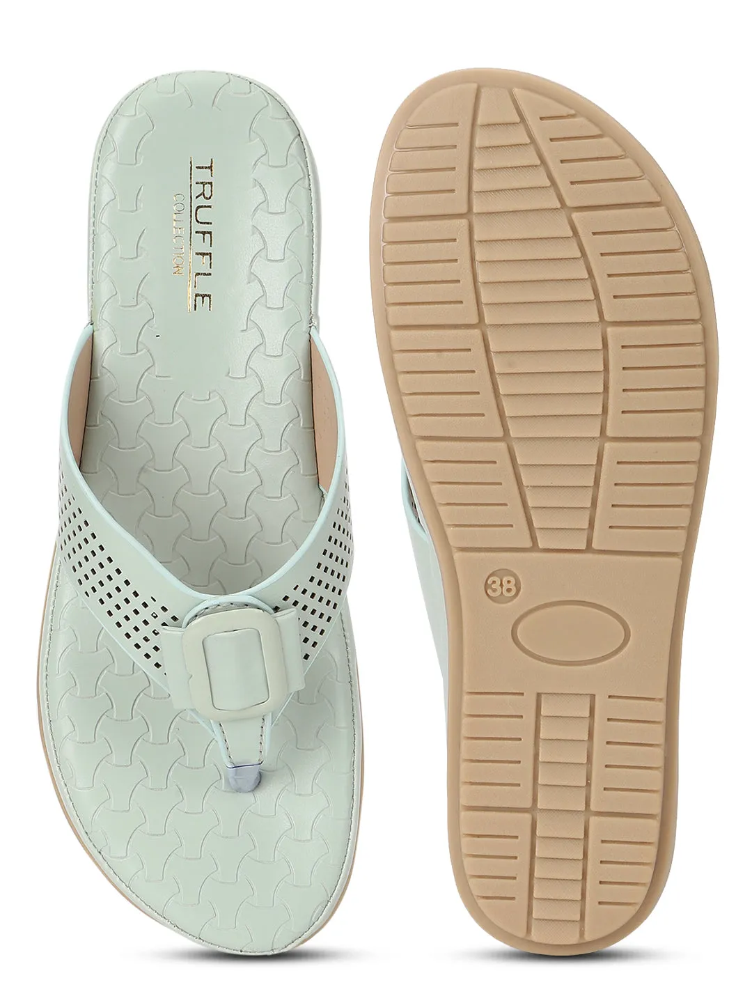 Mint PU Schlupf-Flats (TC-ST-015-MNT)