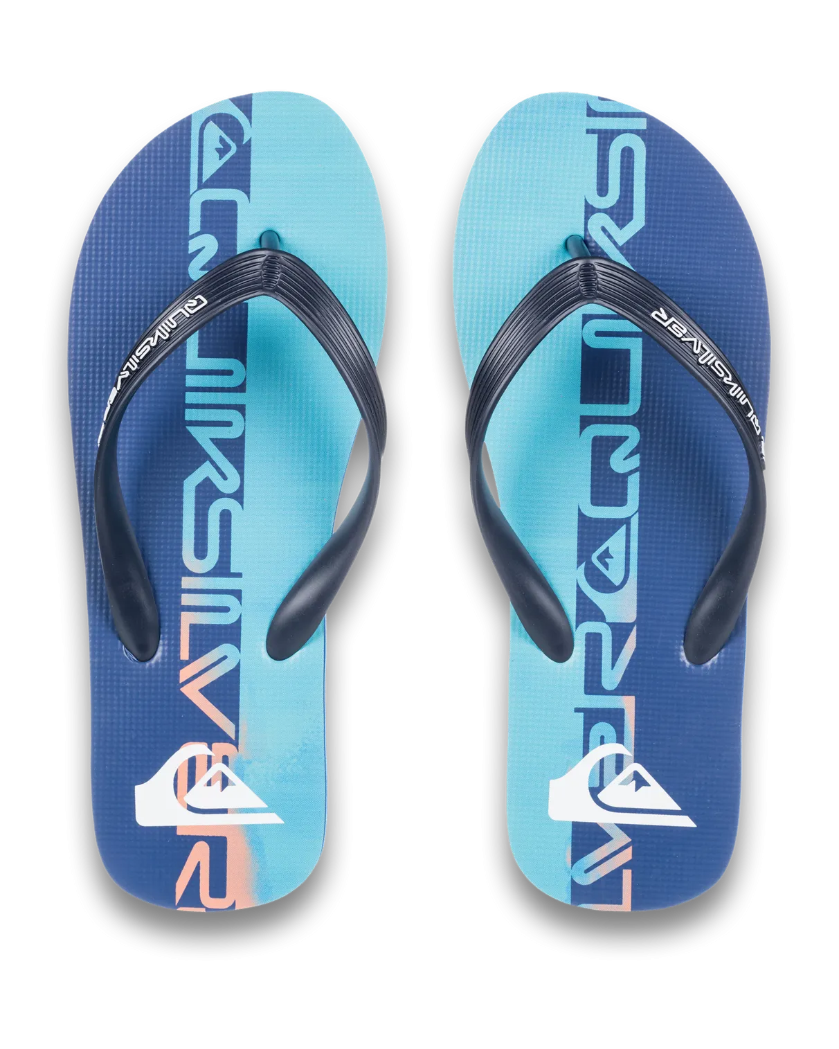 Molokai Art 25 Flip Flops in Nebulas Blau Wordblock