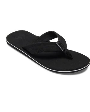 Molokai Layback Texturierte Flip-Flops in Schwarz, Weiß & Schwarz