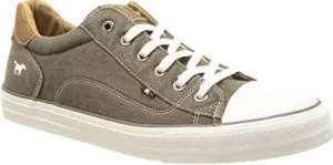 Mustang Cap Toe Graue Leinenschuhe Grau