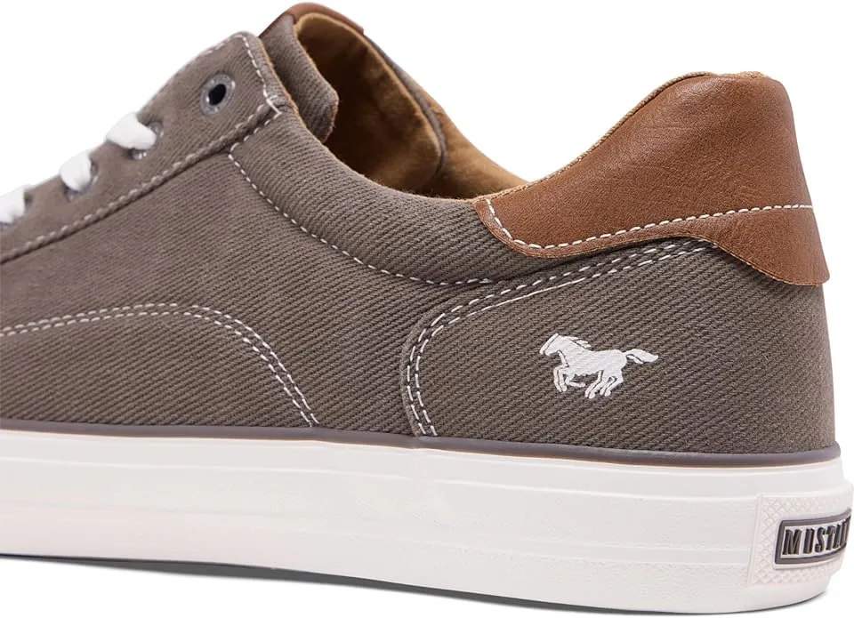Mustang Cap Toe Graue Leinenschuhe Grau