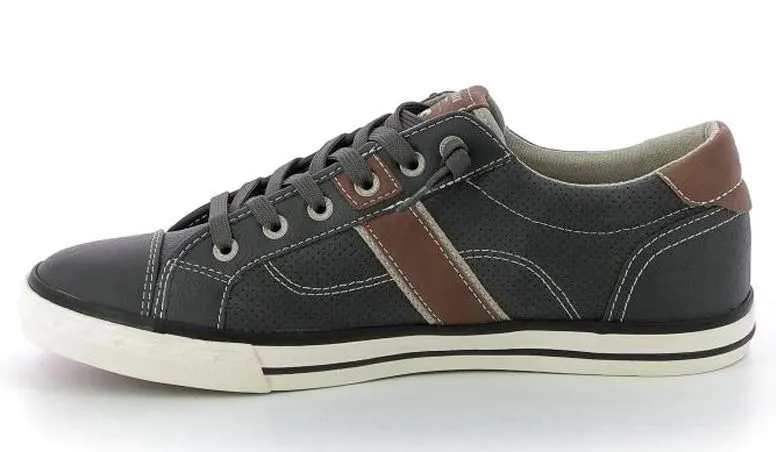 Mustang Graphite & Braun Sneaker Marineblau