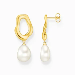 Natural Beauty Vergoldete Süßwasserperlen Ohrringe H2322-430-14 Thomas Sabo Ohrringe