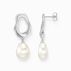 Natürliche Schönheit Sterling Silber Süßwasserperlen Ohrringe H2322-082-14 Thomas Sabo Ohrringe