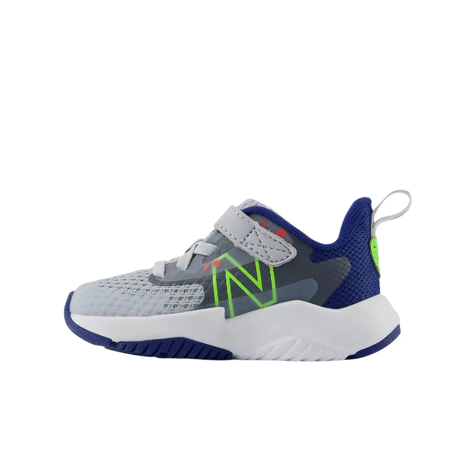 New Balance Schuhe Rave Run ITRAVKG2 Bungee-Schnürsenkel Granit/Tintenfass (4c-10c)