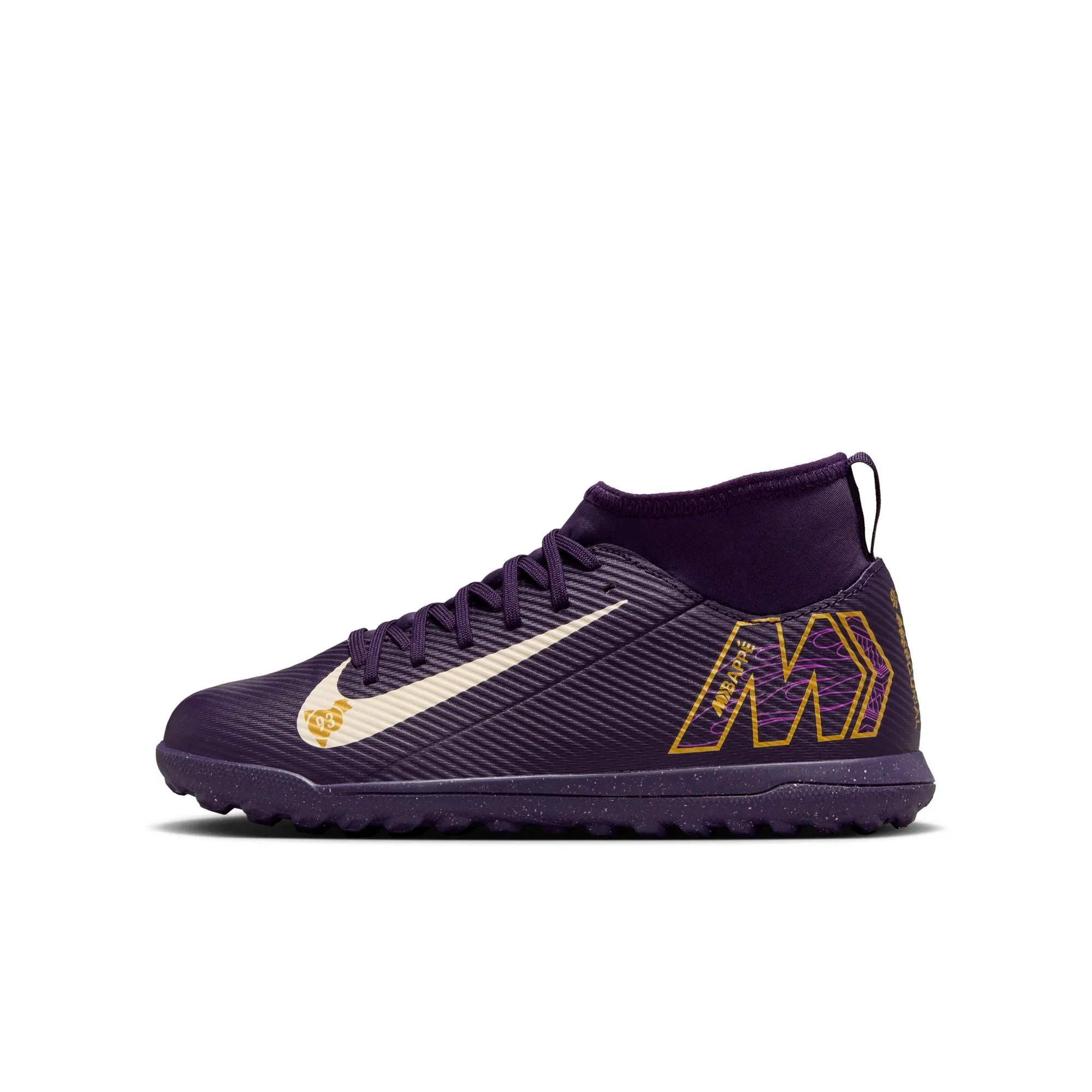 Nike Junior Zoom Superfly 9 Club KM FG Stollen für festen Untergrund - Grand Purple/Pale Ivory