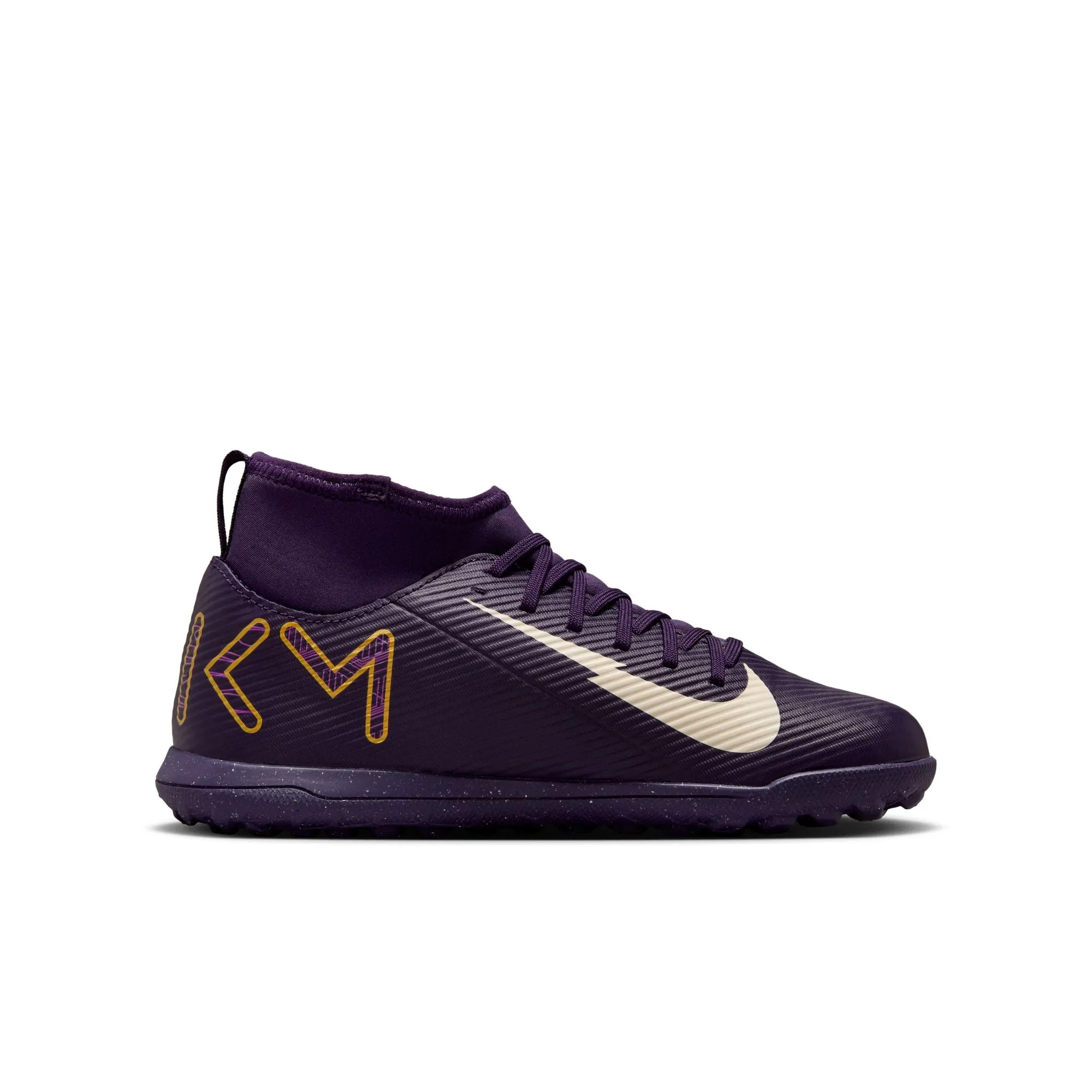 Nike Junior Zoom Superfly 9 Club KM FG Stollen für festen Untergrund - Grand Purple/Pale Ivory