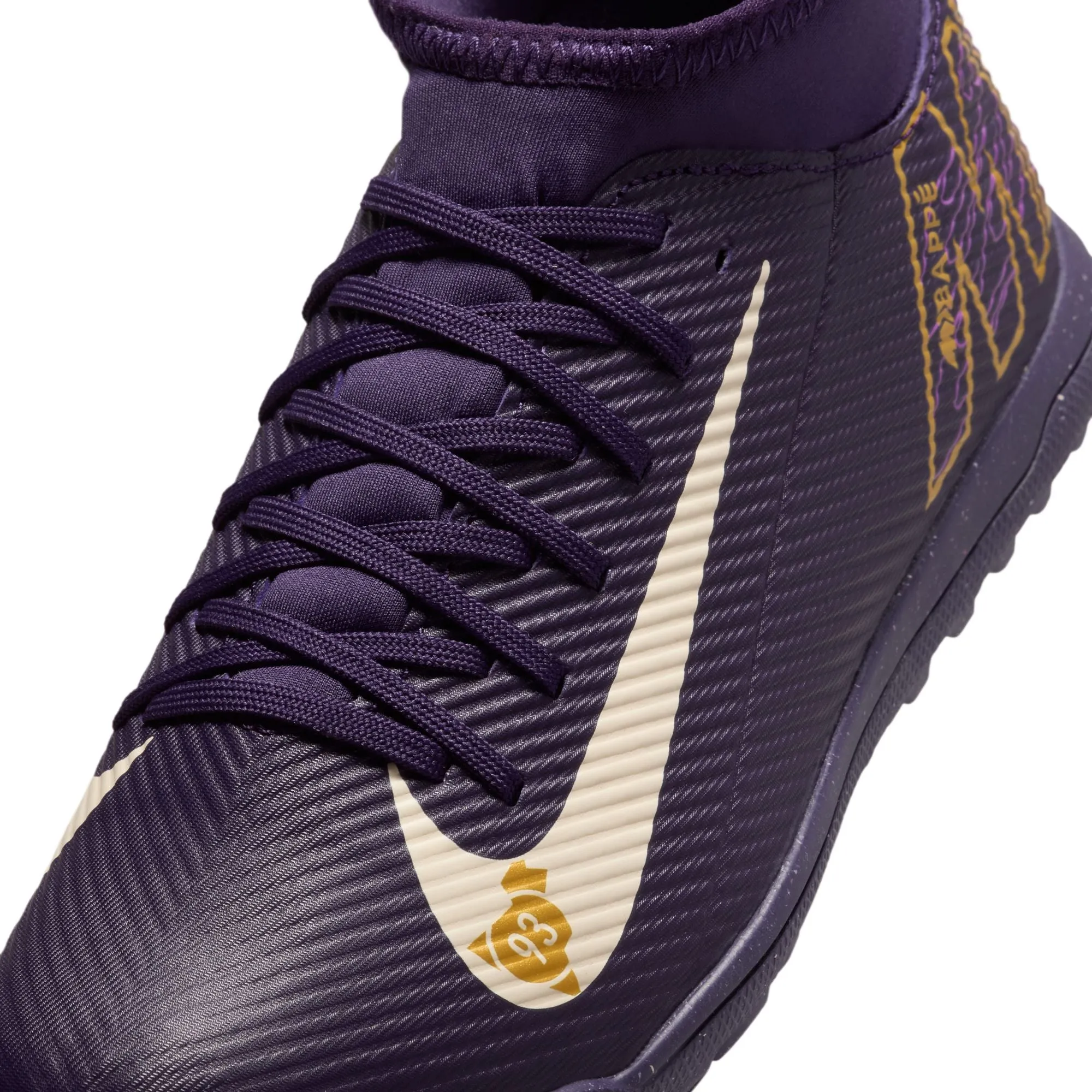 Nike Junior Zoom Superfly 9 Club KM FG Stollen für festen Untergrund - Grand Purple/Pale Ivory