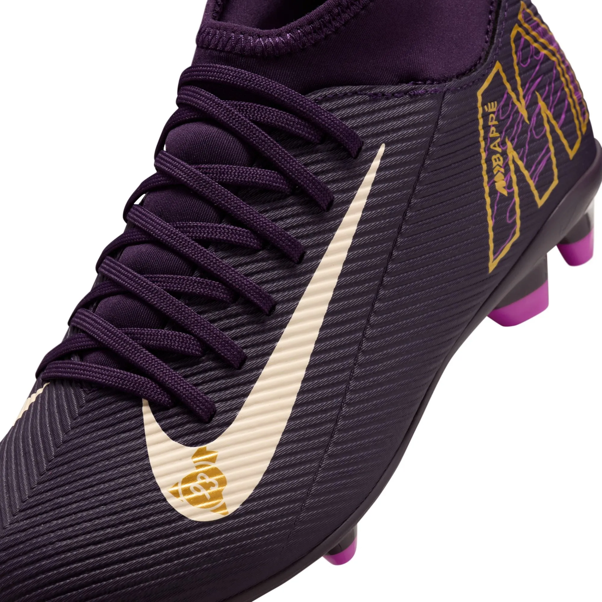 Nike Junior Zoom Superfly 9 Club KM FG Stollen für festen Untergrund - Grand Purple/Pale Ivory