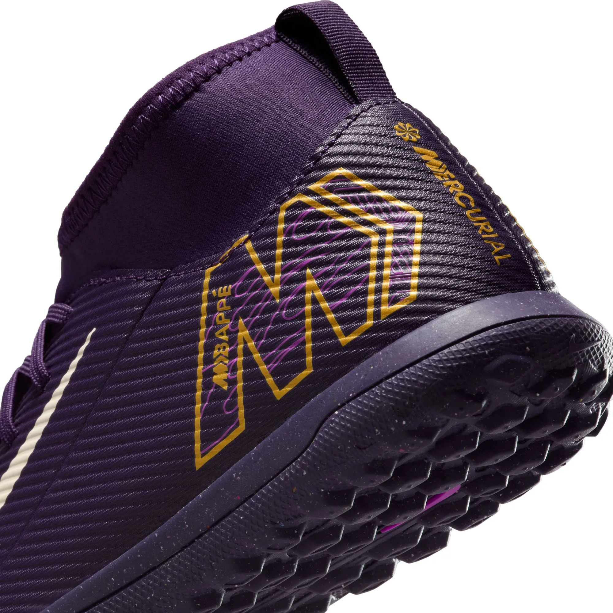 Nike Junior Zoom Superfly 9 Club KM FG Stollen für festen Untergrund - Grand Purple/Pale Ivory