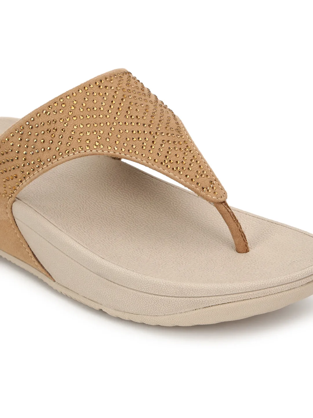 Nackte Wildleder Bequemflats (TC-CD-905-NUD)