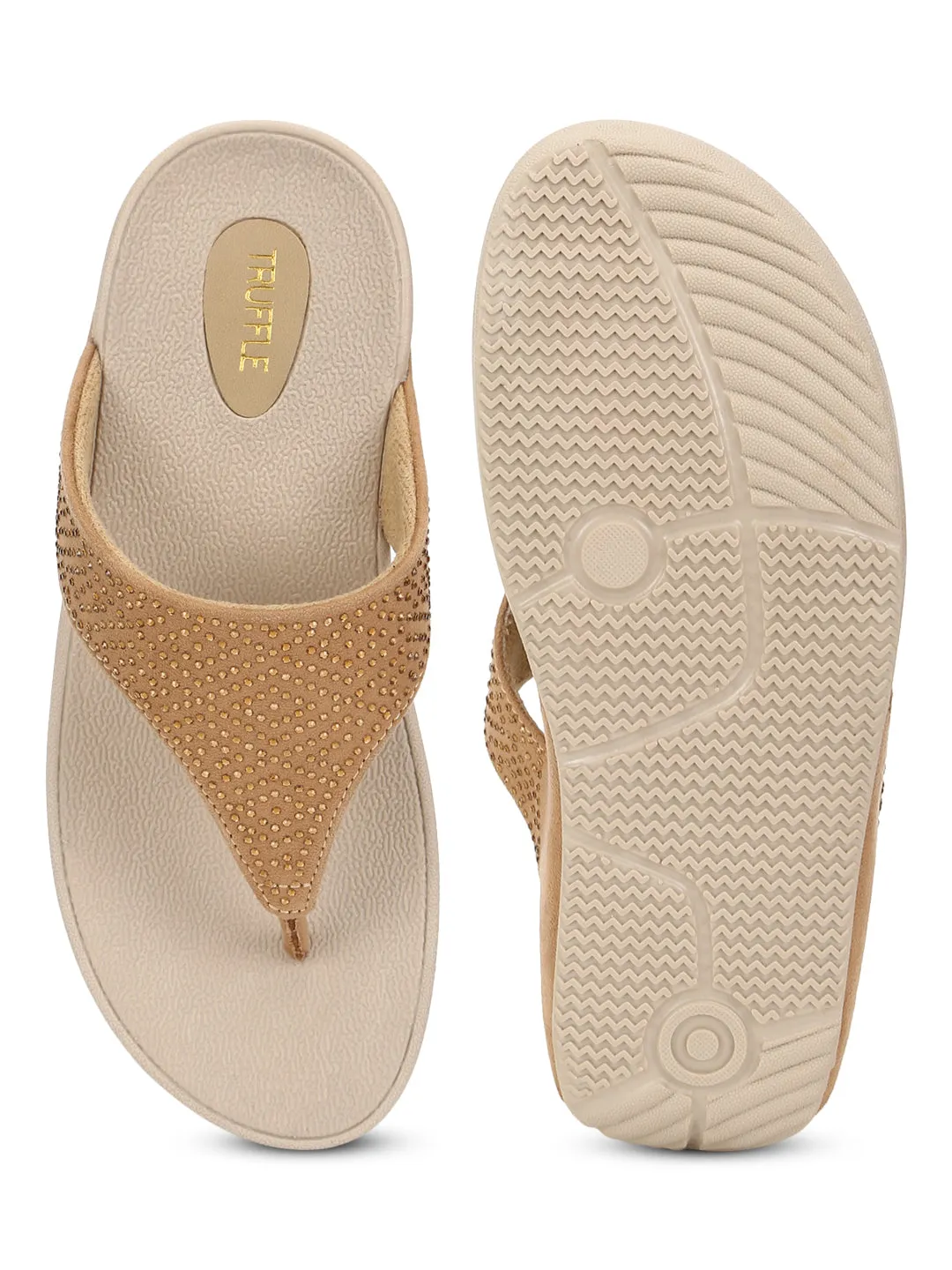 Nackte Wildleder Bequemflats (TC-CD-905-NUD)