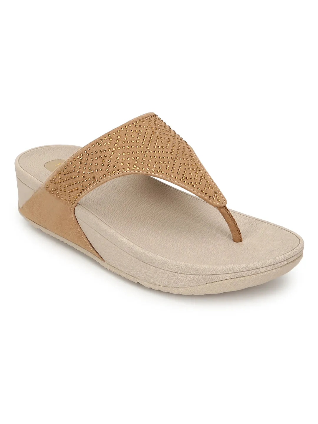 Nackte Wildleder Bequemflats (TC-CD-905-NUD)