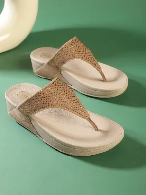 Nackte Wildleder Bequemflats (TC-CD-905-NUD)